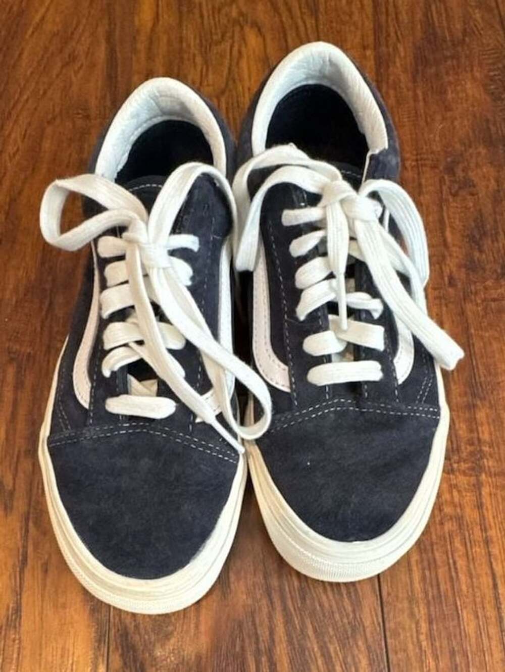 Vans Old Skool Size 4.5 Men 6.0 Women Navy Blue Suede Sneakers